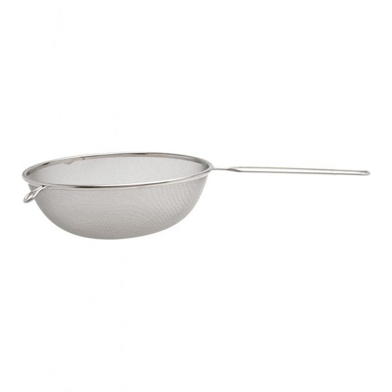 Peneira 24cm Diâmetro Por 44cm Comprimento Coar Polvilhar em Aço Inox